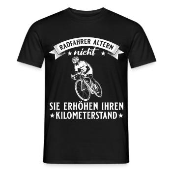 Cyclist Doesn't Age Road Bike Cycling Gift - Men's T-Shirt - black - Front - AI Model Male 178 light (178cm)