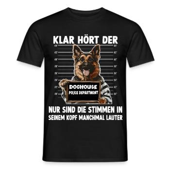 Hundehalter Geschenk Deutscher Schäferhund Gassi T - Männer T-Shirt - Schwarz - Vorne - AI Model Male 178 light (178cm)