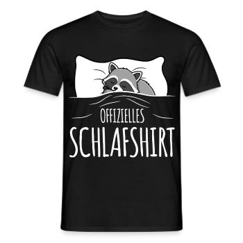 Raccoon Sleep Shirt - Men's T-Shirt - black - Front - AI Model Male 178 light (178cm)