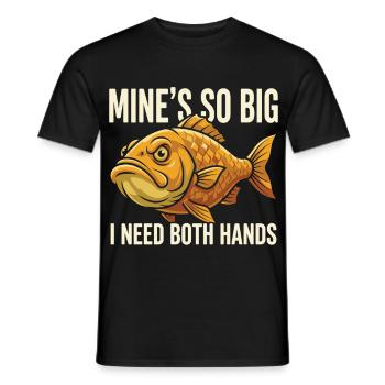 Funny Angler Saying Motif - Men's T-Shirt - black - Front - AI Model Male 178 light (178cm)