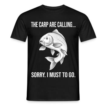 Les carpes appellent l’humour des anges - T-shirt homme - noir - Devant - AI Model Male 178 light (178cm)