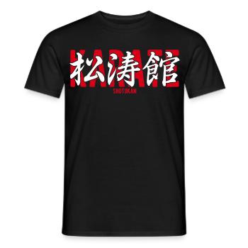 Shotokan Karate Martial Arts Dojo Kanji Japan - Men's T-Shirt - black - Front - AI Model Male 178 light (178cm)