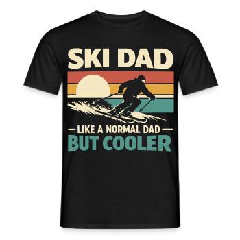 Lustiger Ski Dad Vintage Geschenk für Papa - Männer T-Shirt - Schwarz - Vorne - AI Model Male 178 light (178cm)