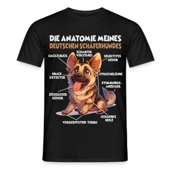 Deutscher Schäferhund Hundehalter Geschenk Gassi T - Männer T-Shirt - Schwarz - Vorne - AI Model Male 178 light (178cm)