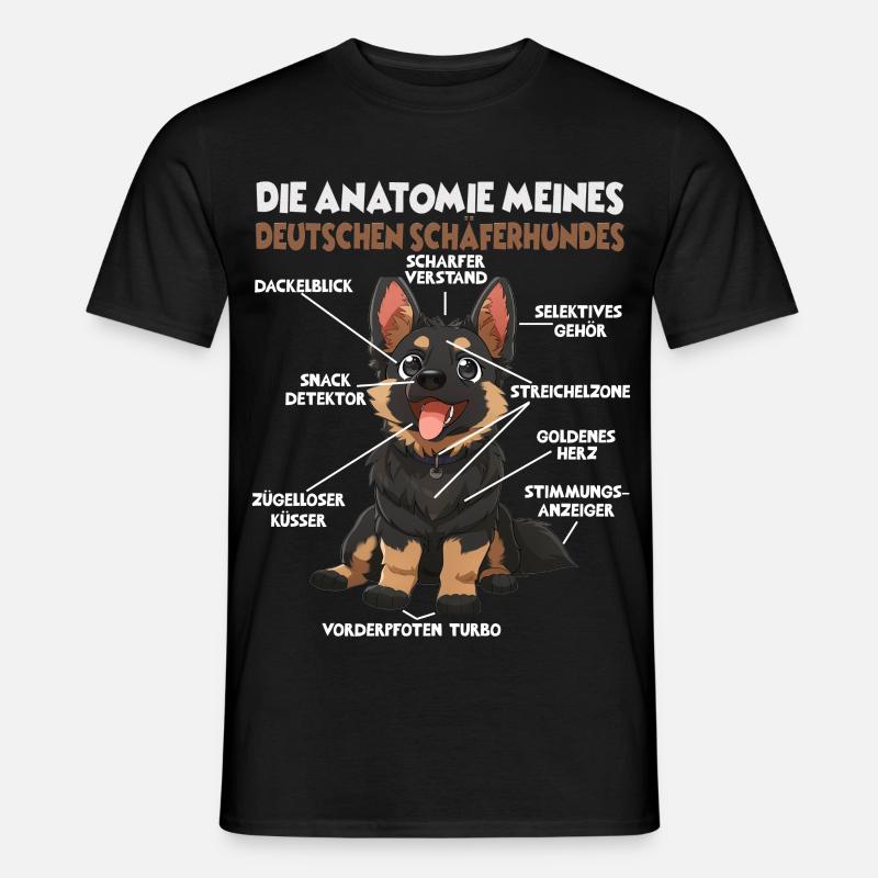 Schäferhund Gassi T Hundehalter Schäferhund - Männer T-Shirt - Schwarz