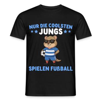 Quokka The Coolest Boys Play Soccer - Men's T-Shirt - black - Front - AI Model Male 178 light (178cm)