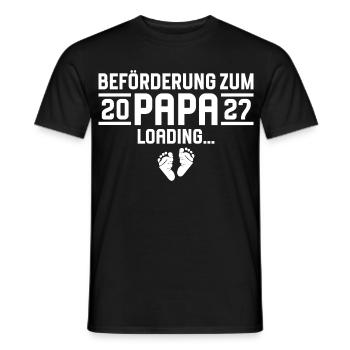 Beförderung zum Papa 2027 loading - Männer T-Shirt - Schwarz - Vorne - AI Model Male 178 light (178cm)