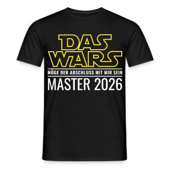Master 2026 Das wars - Männer T-Shirt - Schwarz - Vorne - AI Model Male 178 light (178cm)