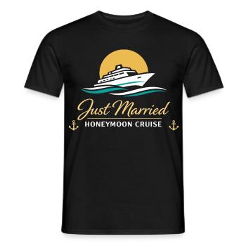Lune de miel : couples cadeaux mariés - T-shirt homme - noir - Devant - AI Model Male 178 light (178cm)