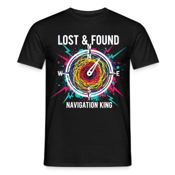 Lost & Found Boussole Navigation King - T-shirt homme - noir - Devant - AI Model Male 178 light (178cm)