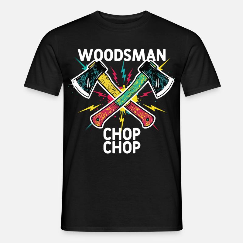 Woodsman Chop Chop Camping-Äxte - Männer T-Shirt - Schwarz
