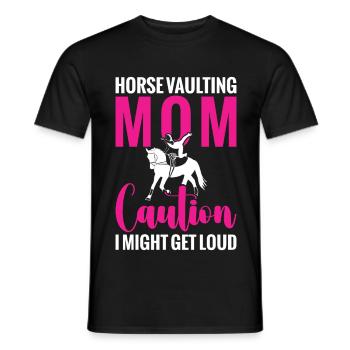 Maman de la saut à cheval Équestre artistique Lunger - T-shirt homme - noir - Devant - AI Model Male 178 light (178cm)