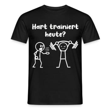 Bonhomme bâton PAUSE POUR LES MUSCLES Drôle - T-shirt homme - noir - Devant - AI Model Male 178 light (178cm)