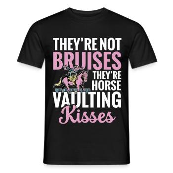 Pferdesprung küsst Reitsport - Männer T-Shirt - Schwarz - Vorne - AI Model Male 178 light (178cm)