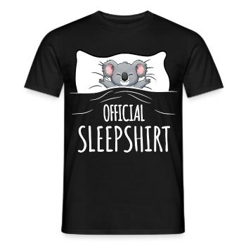 Koala Sleepshirt - Men's T-Shirt - black - Front - AI Model Male 178 light (178cm)