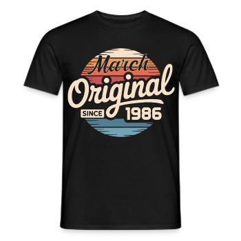 Légendaire depuis mars 1986 - T-shirt homme - noir - Devant - AI Model Male 178 light (178cm)