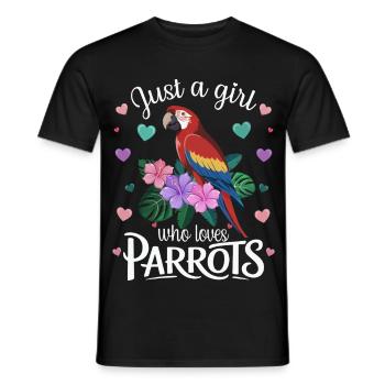 Parrot Lover Funny Saying Tropical - Men's T-Shirt - black - Front - AI Model Male 178 light (178cm)