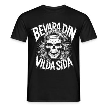 Wild Side Skull - Männer T-Shirt - Schwarz - Vorne - AI Model Male 178 light (178cm)