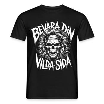 Wild Side Skull - Männer T-Shirt - Schwarz - Vorne - AI Model Male 178 light (178cm)
