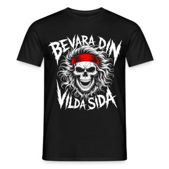 Wild Side Skull - Männer T-Shirt - Schwarz - Vorne - AI Model Male 178 light (178cm)