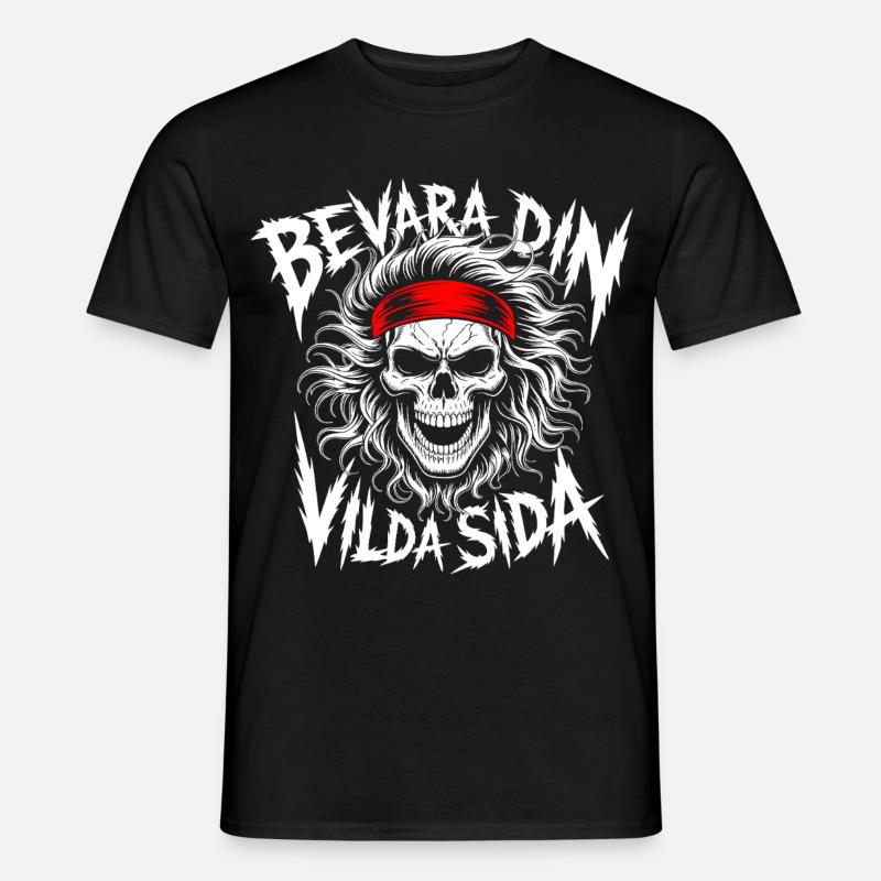 Wild Side Skull - Männer T-Shirt - Schwarz
