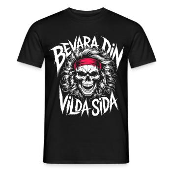 Wild Side Skull - Männer T-Shirt - Schwarz - Vorne - AI Model Male 178 light (178cm)