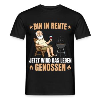 Rente Grillen Leben Genießen Rentner - Männer T-Shirt - Schwarz - Vorne - AI Model Male 178 light (178cm)