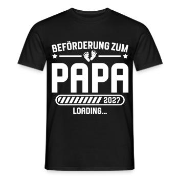 Expectant Dad 2027 Announce Pregnancy - Men's T-Shirt - black - Front - AI Model Male 178 light (178cm)