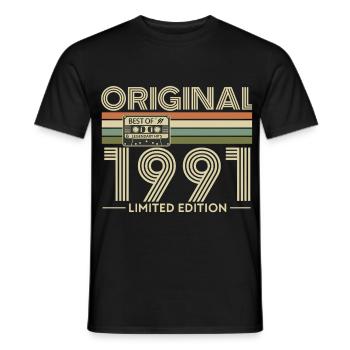 Originale limitierte Ausgabe von 1999 - Männer T-Shirt - Schwarz - Vorne - AI Model Male 178 light (178cm)