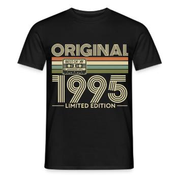 Original 1995 Edition Limitée - T-shirt homme - noir - Devant - AI Model Male 178 light (178cm)
