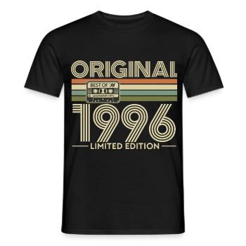 Original 1996 Édition Limitée - T-shirt homme - noir - Devant - AI Model Male 178 light (178cm)