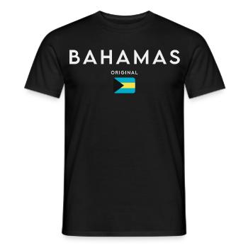 Bahamianischer Stolz, minimalistisches, elegantes Design - Männer T-Shirt - Schwarz - Vorne - AI Model Male 178 light (178cm)