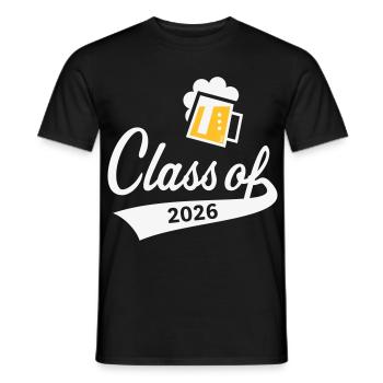 Promotion 2026 (Promotion diplômée / Bière / 2C NEG) - T-shirt homme - noir - Devant - AI Model Male 178 light (178cm)