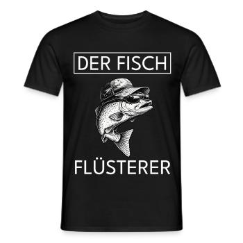 Pêcheur, Cadeau Homme, Le Poisson et son Chuchoteur - T-shirt homme - noir - Devant - AI Model Male 178 light (178cm)