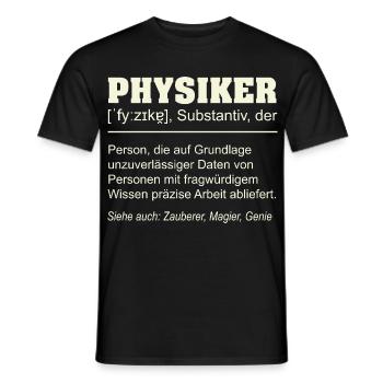 Définition du physicien – Drôle de design de cadeau - T-shirt homme - noir - Devant - AI Model Male 178 light (178cm)