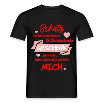 Honey You Got Me - Funny Gift Love - Men's T-Shirt - black - Front - AI Model Male 178 light (178cm)