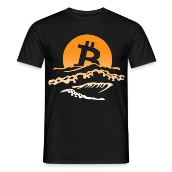 Bitcoin-Dusk - Männer T-Shirt - Schwarz - Vorne - AI Model Male 178 light (178cm)