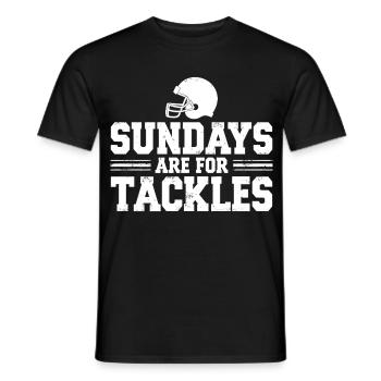 Sundays are for Tackles Football Fan Sport - Men's T-Shirt - black - Front - AI Model Male 178 light (178cm)