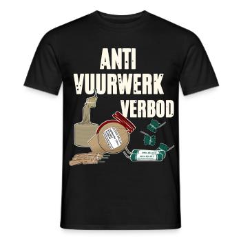 Vuurwerk Pyro - T-shirt homme - noir - Devant - AI Model Male 178 light (178cm)