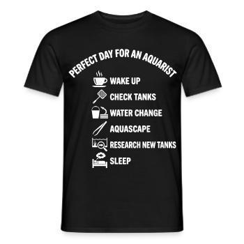Aquarium Day For An Aquarist Fish Tank - Men's T-Shirt - black - Front - AI Model Male 178 light (178cm)