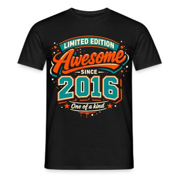 Awesome Since 2016 Limited Edition Geburtstag - Männer T-Shirt - Schwarz - Vorne - AI Model Male 178 light (178cm)