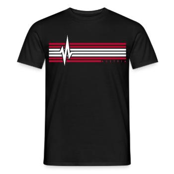 Battement de cœur Autriche ECG Autriche Autrichiens - T-shirt homme - noir - Devant - AI Model Male 178 light (178cm)
