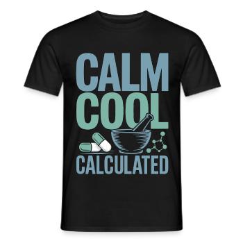 Hospital Pharmacist Calm Cool Calculated Inpatient - Men's T-Shirt - black - Front - AI Model Male 178 light (178cm)