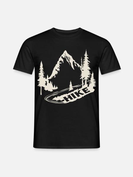 Hiking Trail [White] - Männer T-Shirt - Schwarz