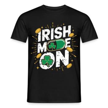 Irish Mom Shamrock Gold Fiesta - Men's T-Shirt - black - Front - AI Model Male 178 light (178cm)
