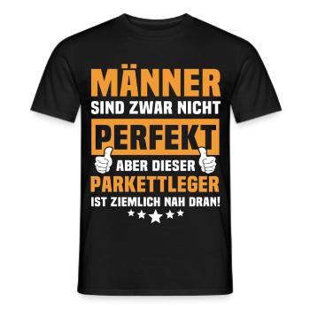 Funny parquet layers sayings - Men's T-Shirt - black - Front - AI Model Male 178 light (178cm)