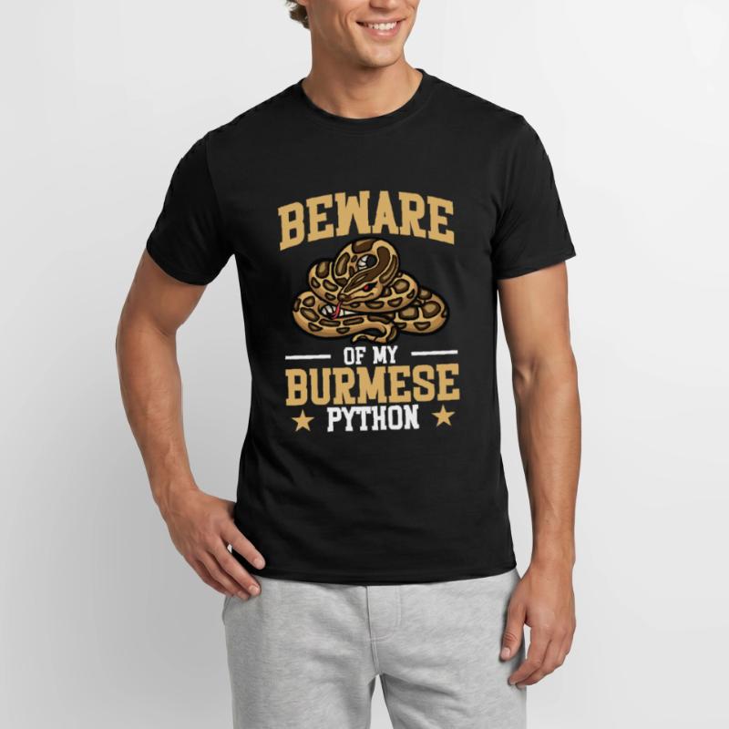  Burmese Python Plush Snake Lover Reptile Burmese Men's T-Shirt