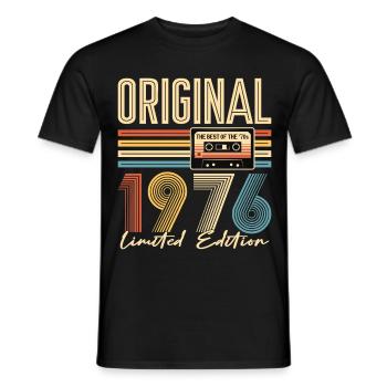 50 Birthday, 50 Years, Original 1976 - Men's T-Shirt - black - Front - AI Model Male 178 light (178cm)
