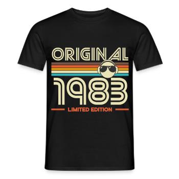 Original 1983 Retro Edition - Men's T-Shirt - black - Front - AI Model Male 178 light (178cm)