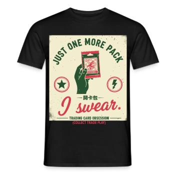 Nur noch ein Pack, ich schwöre, Sammelkarten-Obsession - Männer T-Shirt - Schwarz - Vorne - AI Model Male 178 light (178cm)